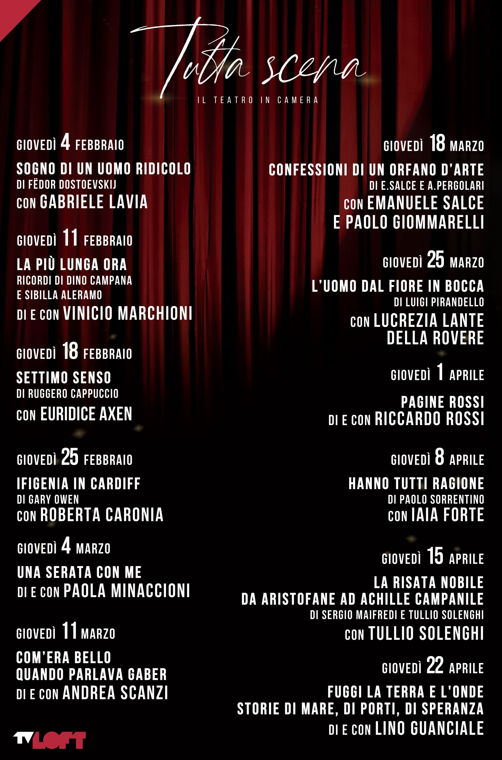 Tutta Scena - Il Teatro in camera: abbonamento stagione teatrale