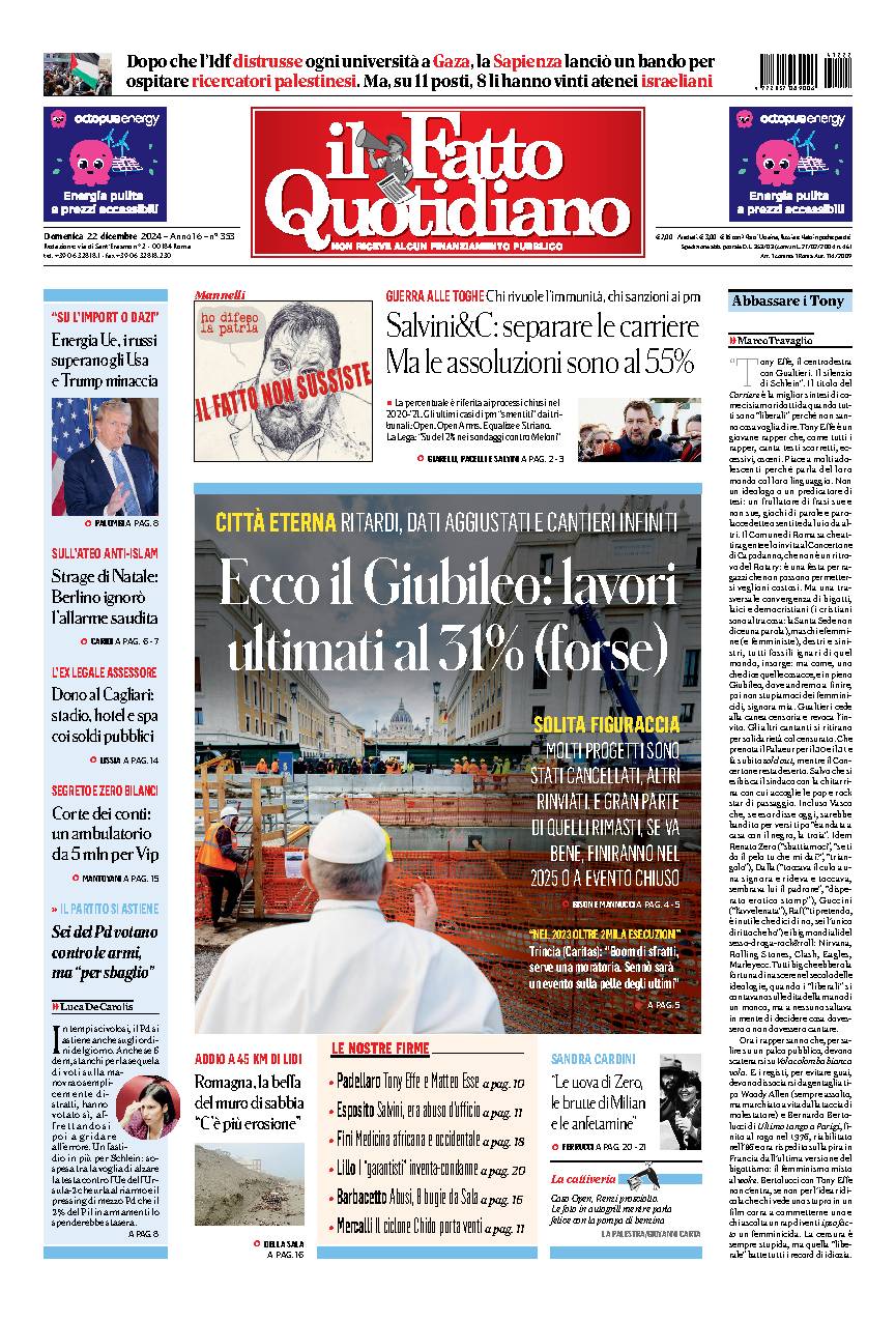 Prima pagina quotidiano