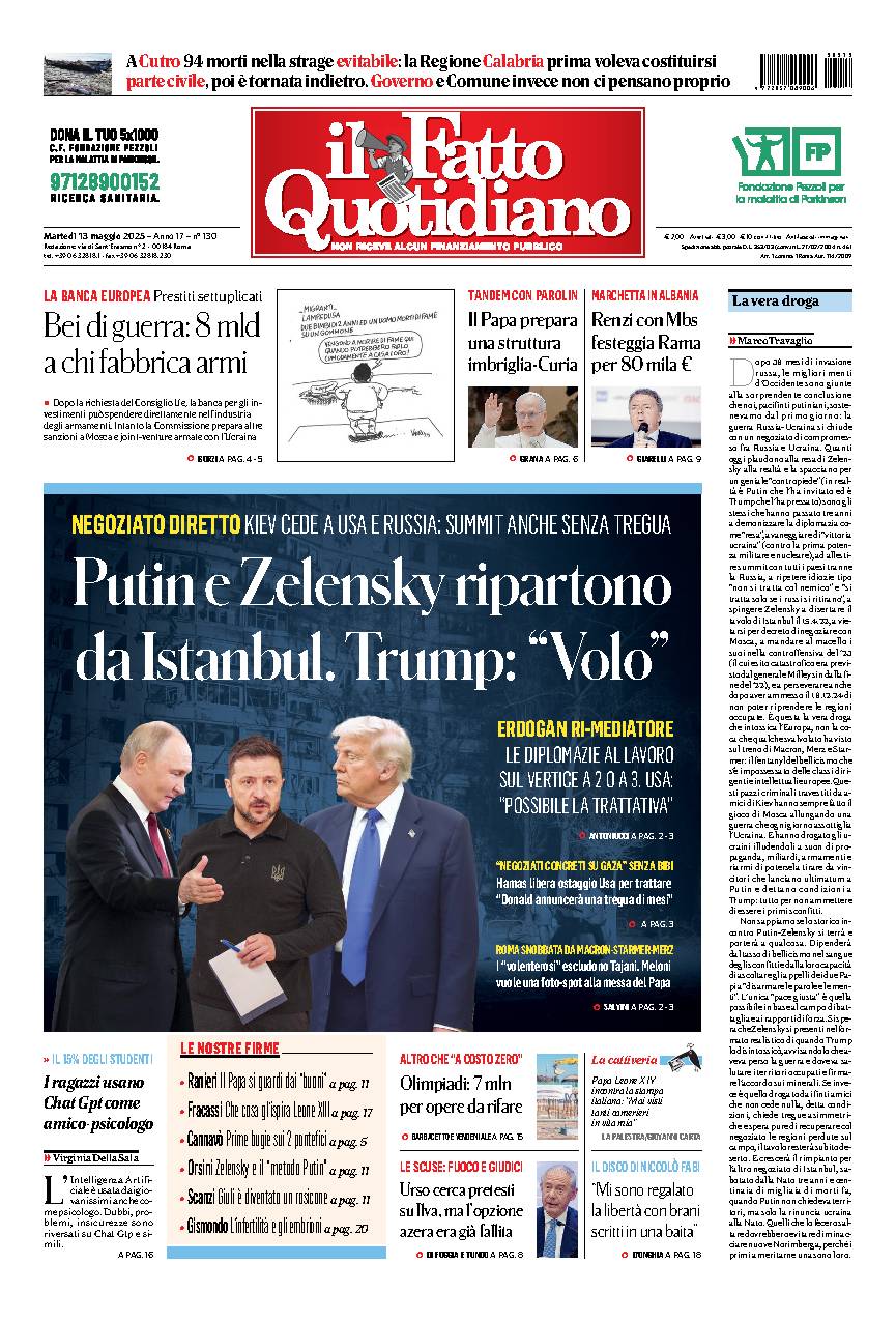Prima pagina quotidiano