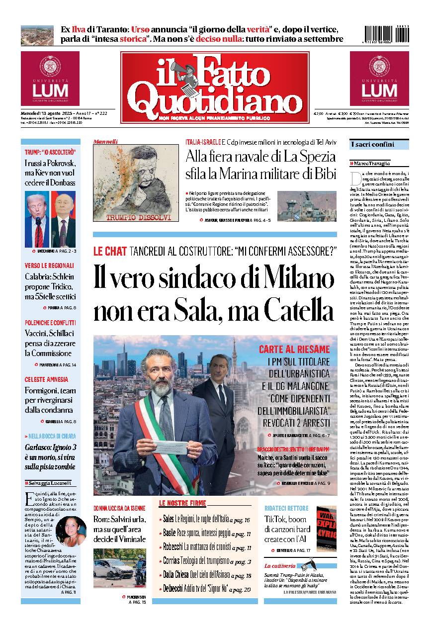 Prima pagina quotidiano