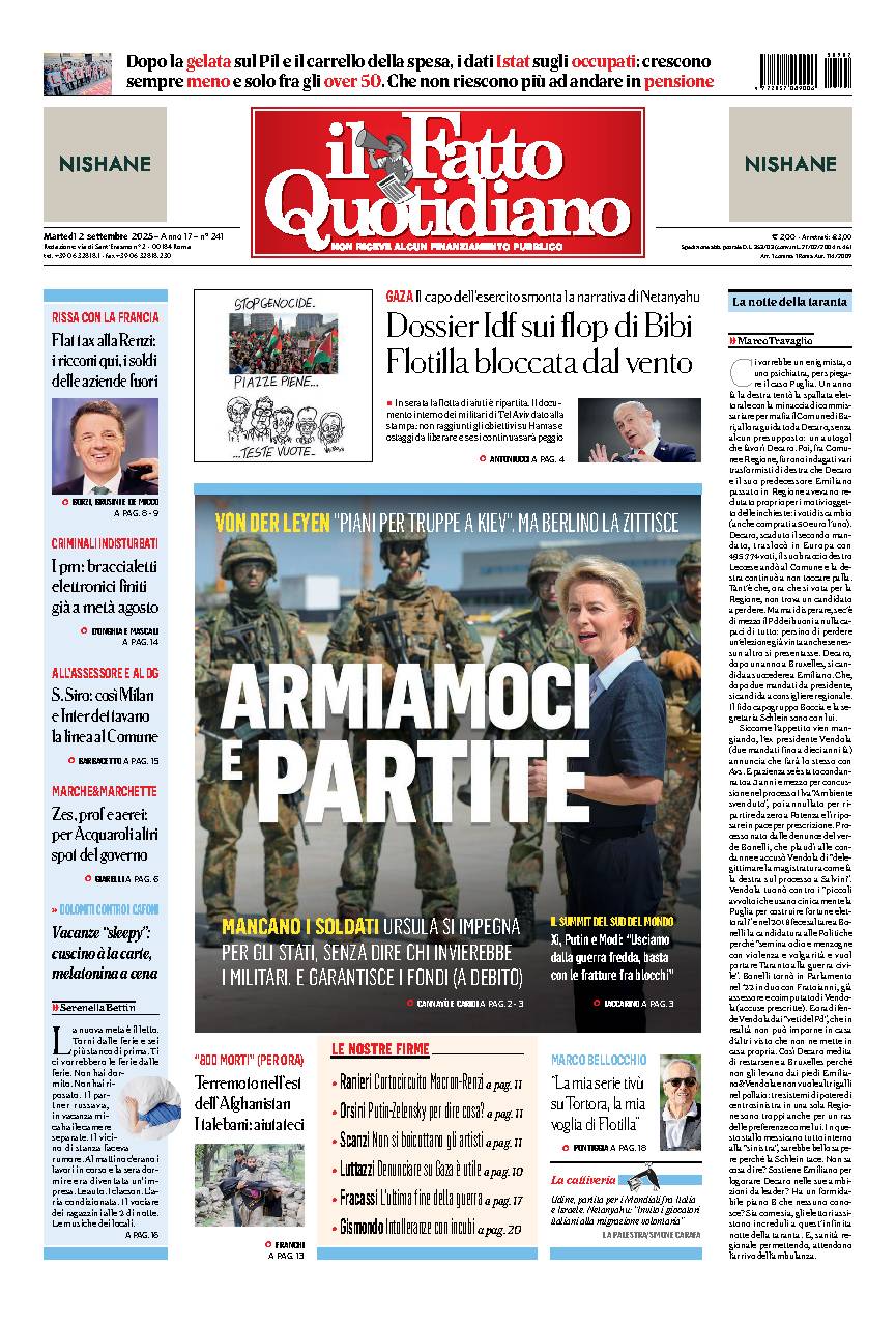 Prima pagina quotidiano