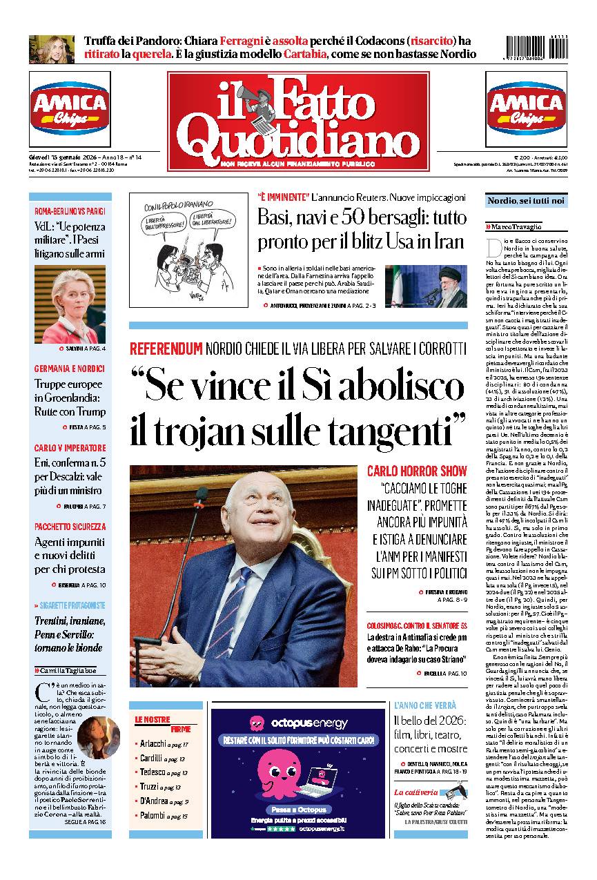 Prima pagina quotidiano