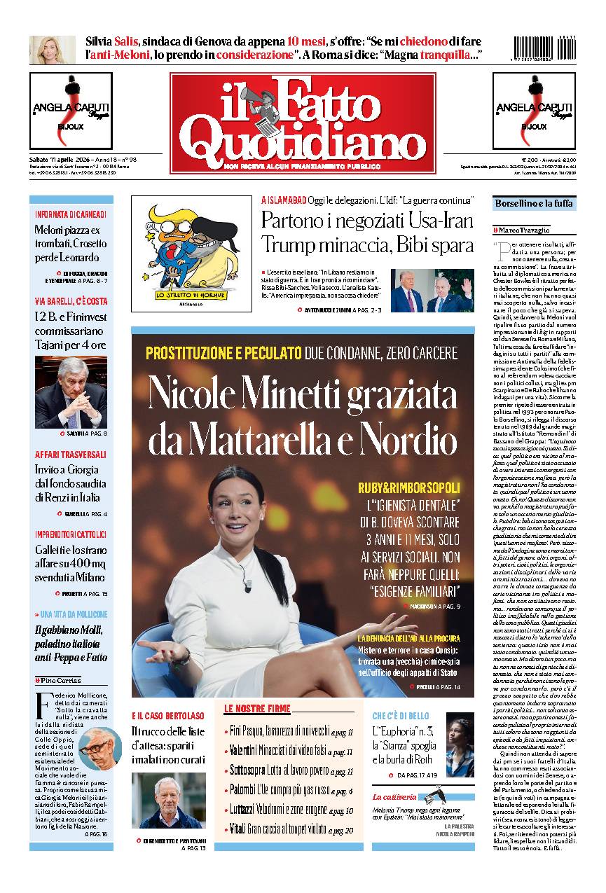 Prima pagina quotidiano